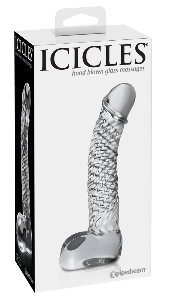 Icicle - hándgjørd glas dilda